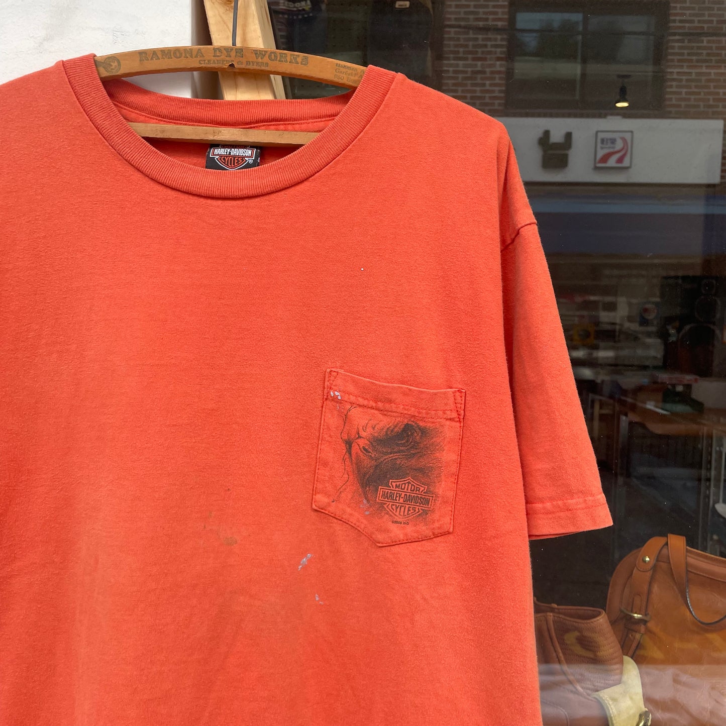 Harley-Davidson Pocket Tee Faded Motorcycle