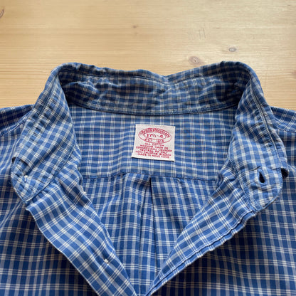 Button-Down Gingham Shirt Blue