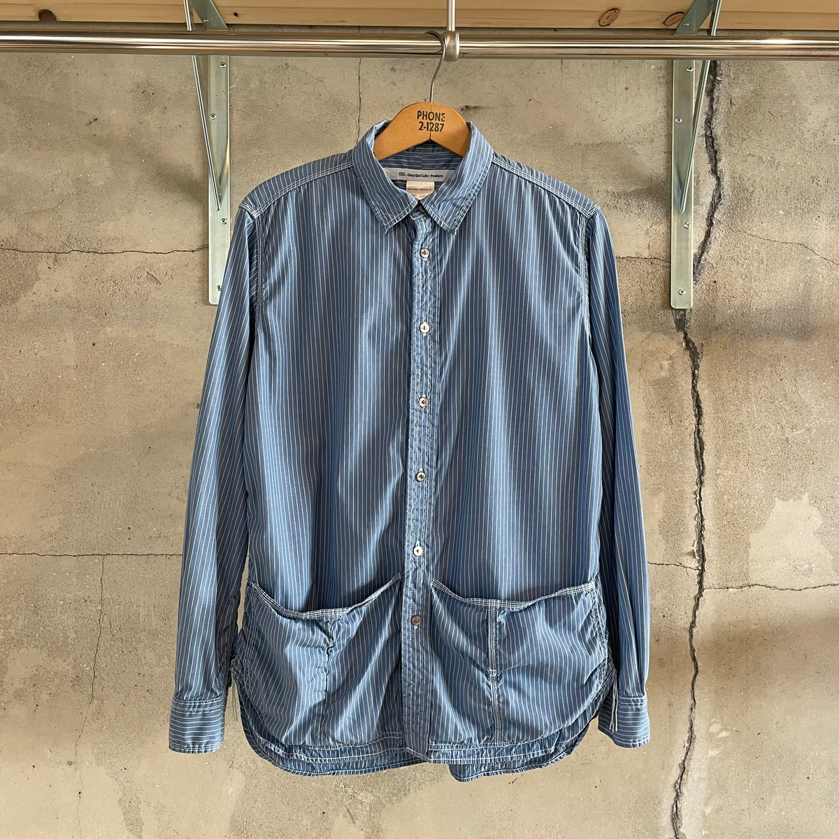 Stripe Shirt Long Sleeve Blue