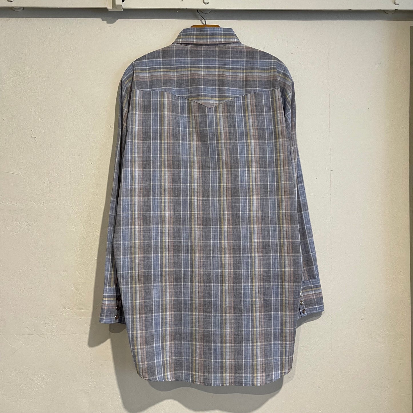 Multi Color Checked Western Shirt Grey/Blue