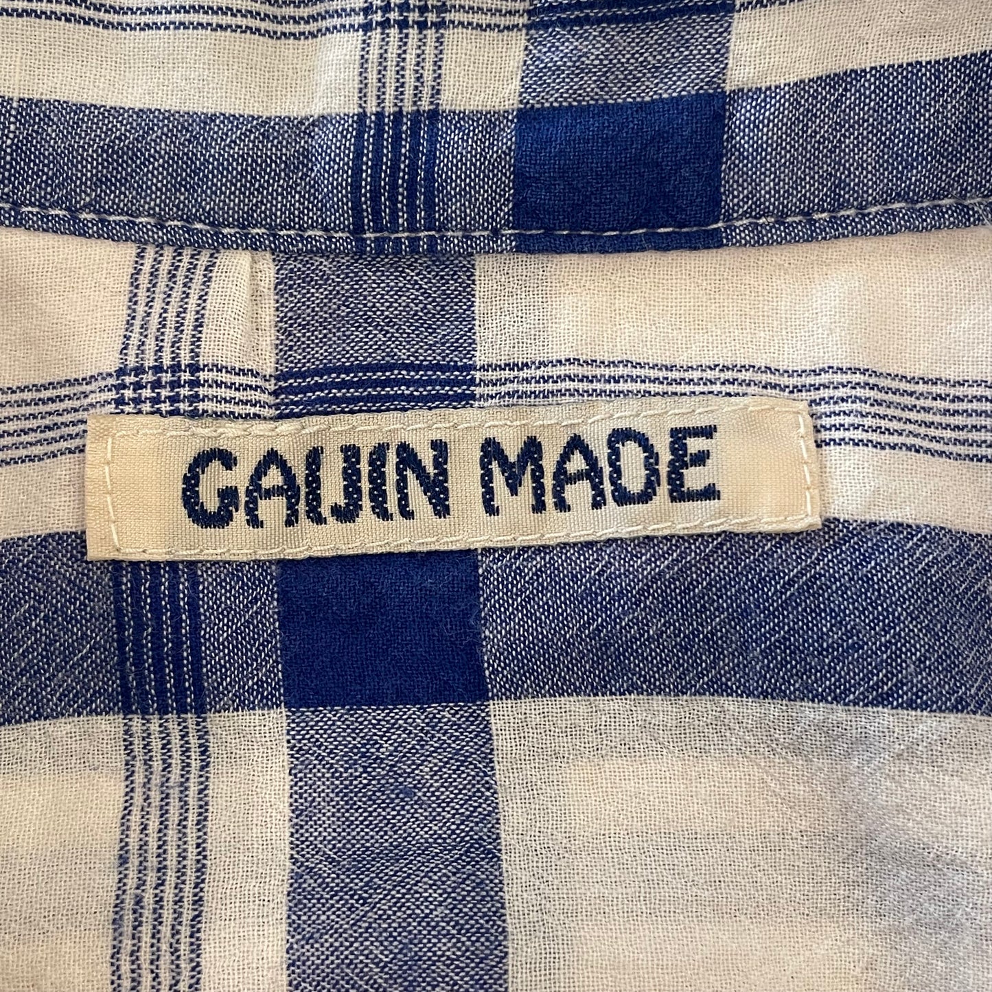 Blue White Check Long Sleeve Button Up Shirt