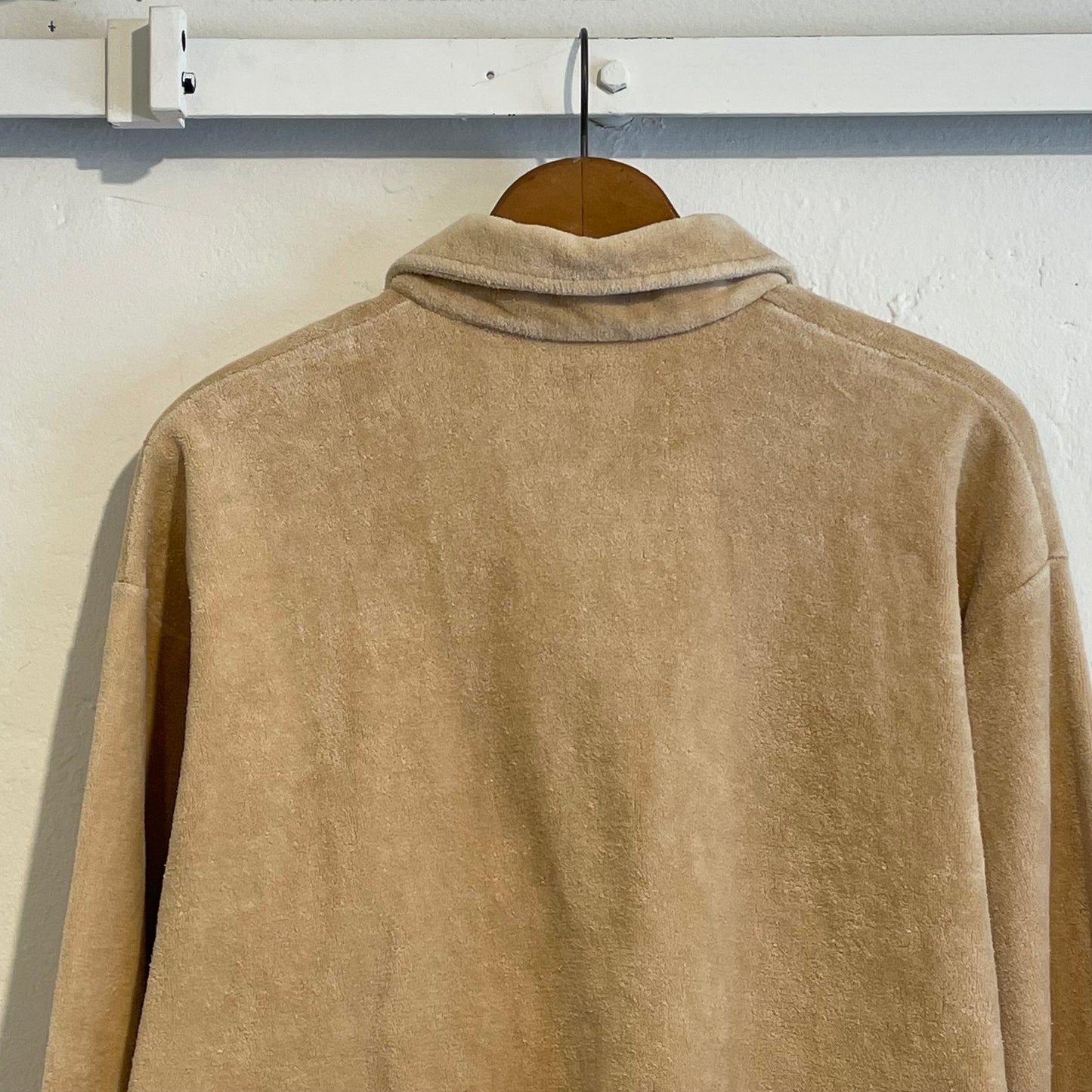 Velour Pullover Shirt Beige