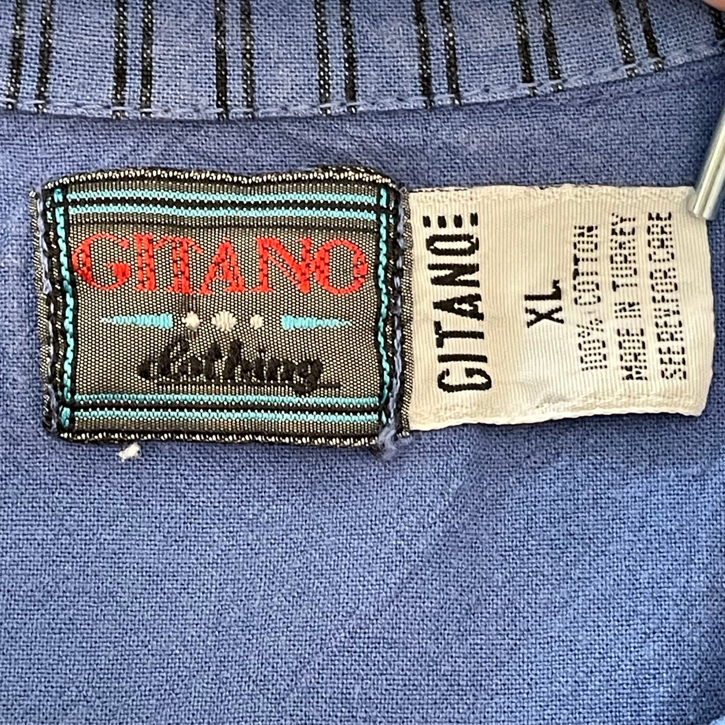 Stripe Shirt Blue Cotton