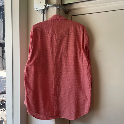 Gingham Check Western Shirt Red