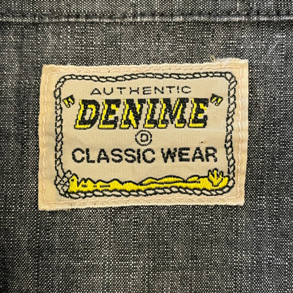 Black Denim Western Shirt Washed