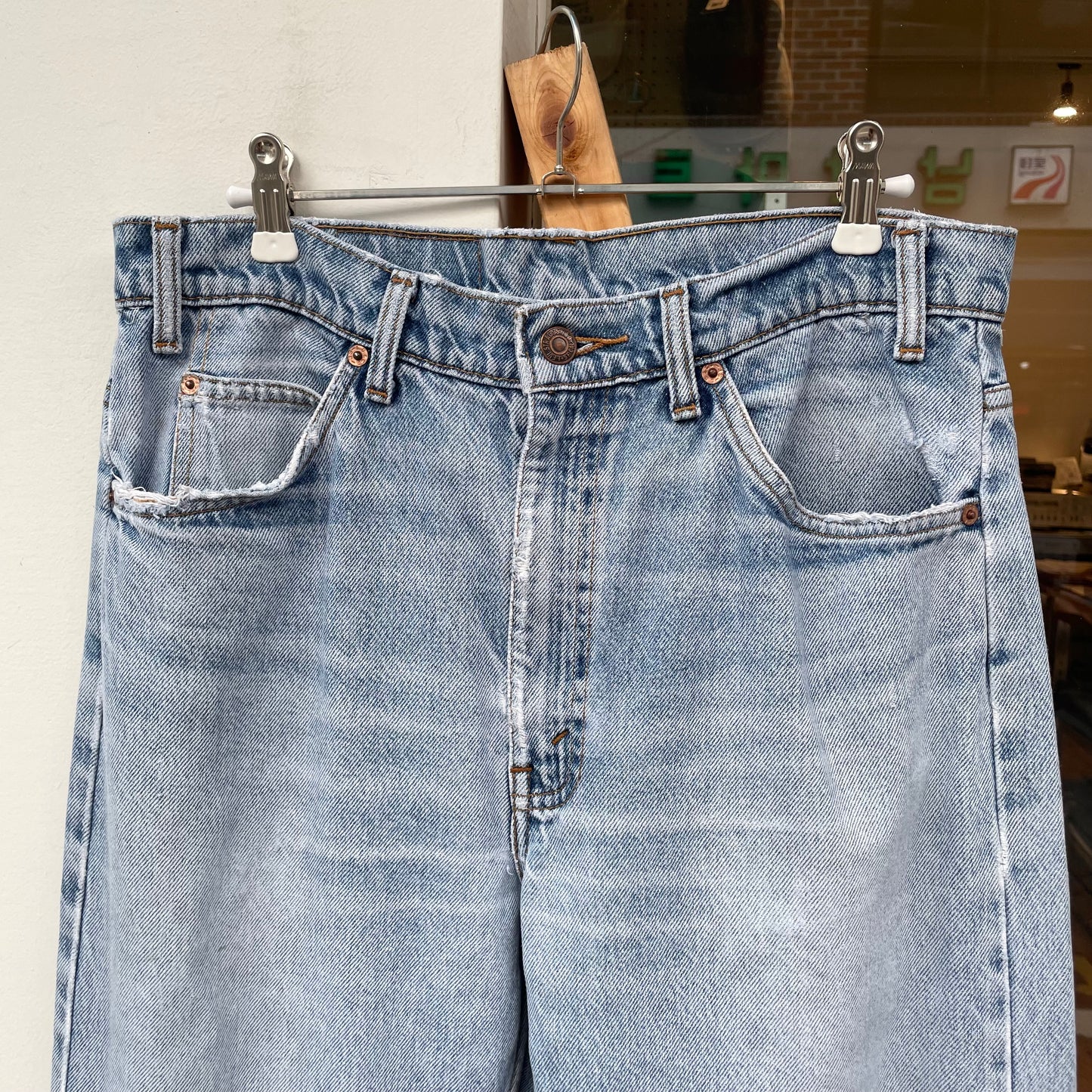 Faded Denim Straight Blue