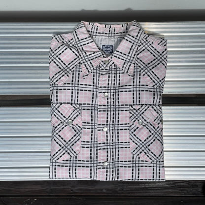 Short Sleeve Check Shirt Pink