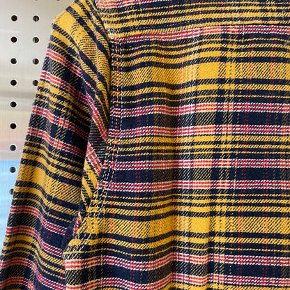 Plaid Flannel Work Shirt Yellow/Navy