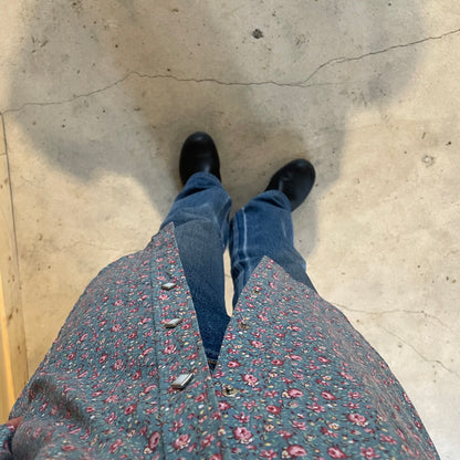 Floral Werstern Shirt Blue