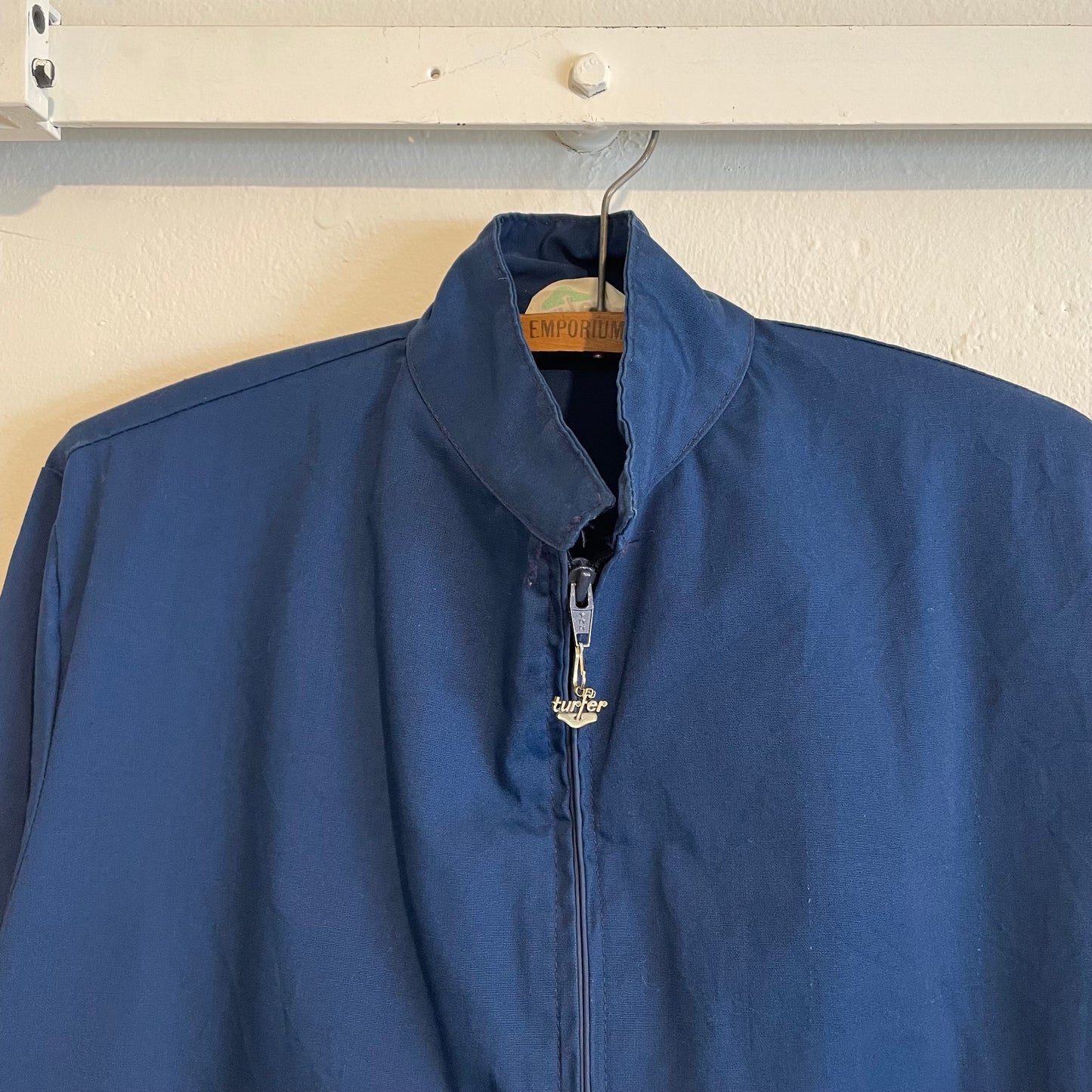 Zip up Cuff Rib Work Jacket Navy