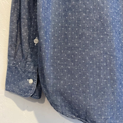 White Dot Pocket Shirt Blue