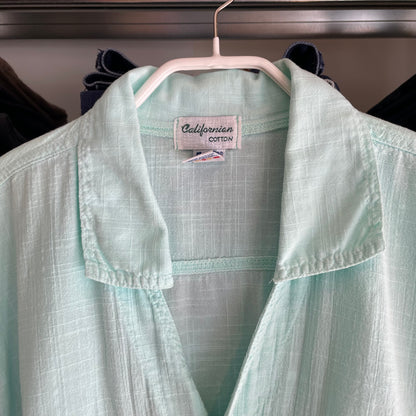 Californian Short Sleeve Shirt Mint Cotton