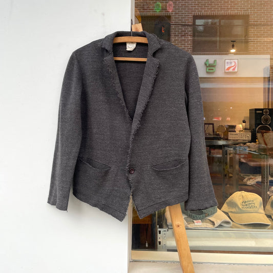 Raw Edge Blazer Brown