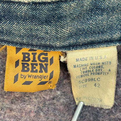Big Ben Denim Chore Jacket Blanket Lined 42