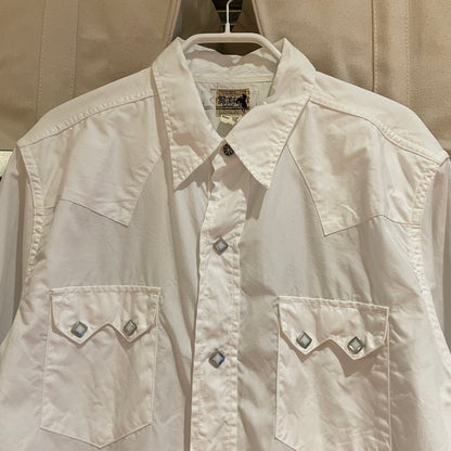 Diamond Snap Western Shirt White