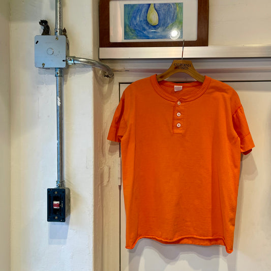 Henley Neck T-Shirt Orange