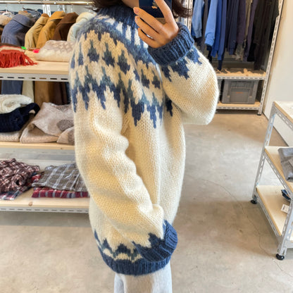 Lopapeysa Knit Sweater Blue