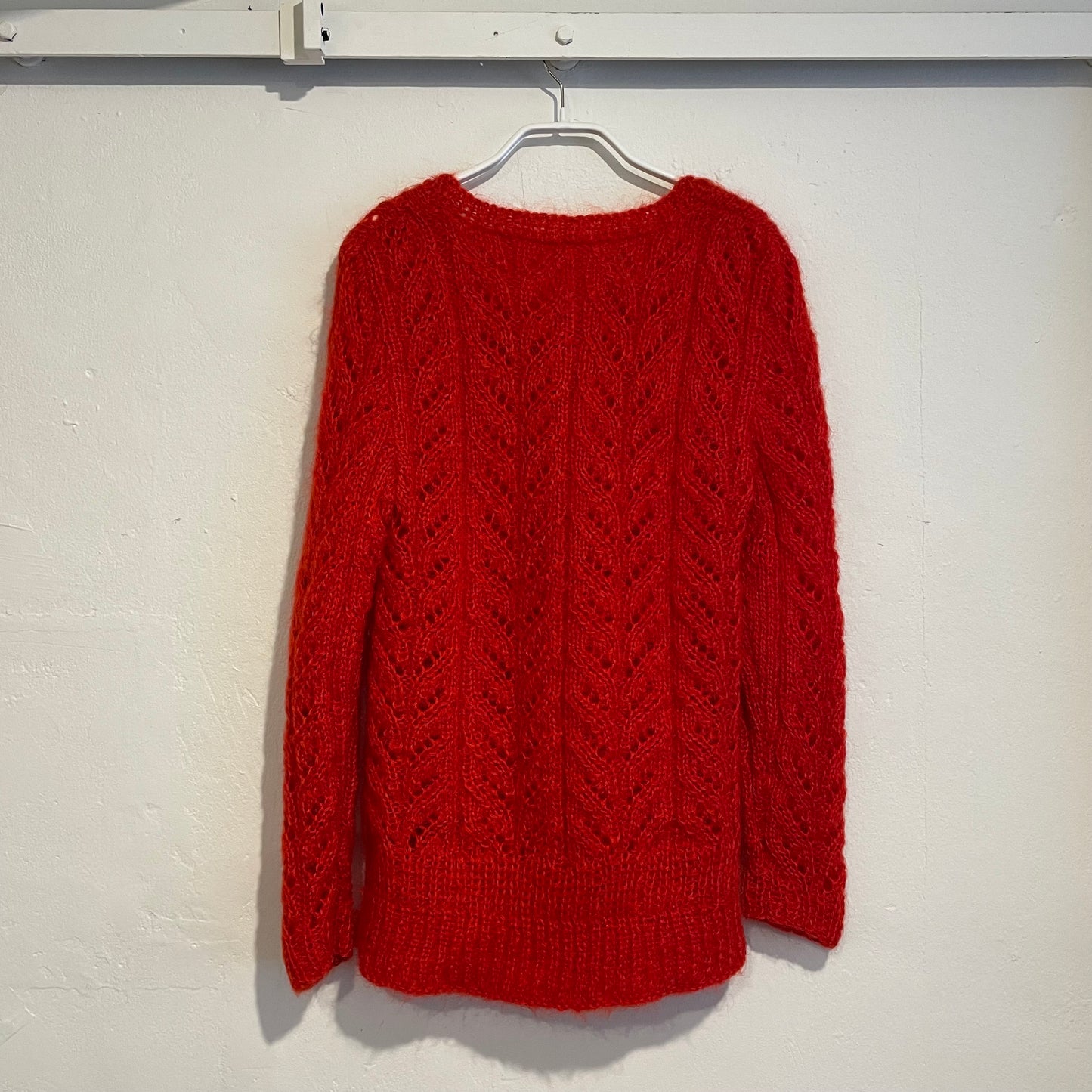 Loose Gauge Knit Sweater Red