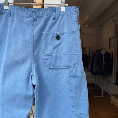 Bleached French Work Pants Blue