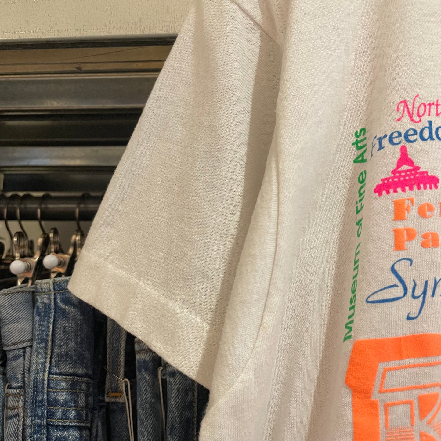Boston Neighborhood Single Stitch Tee Neon