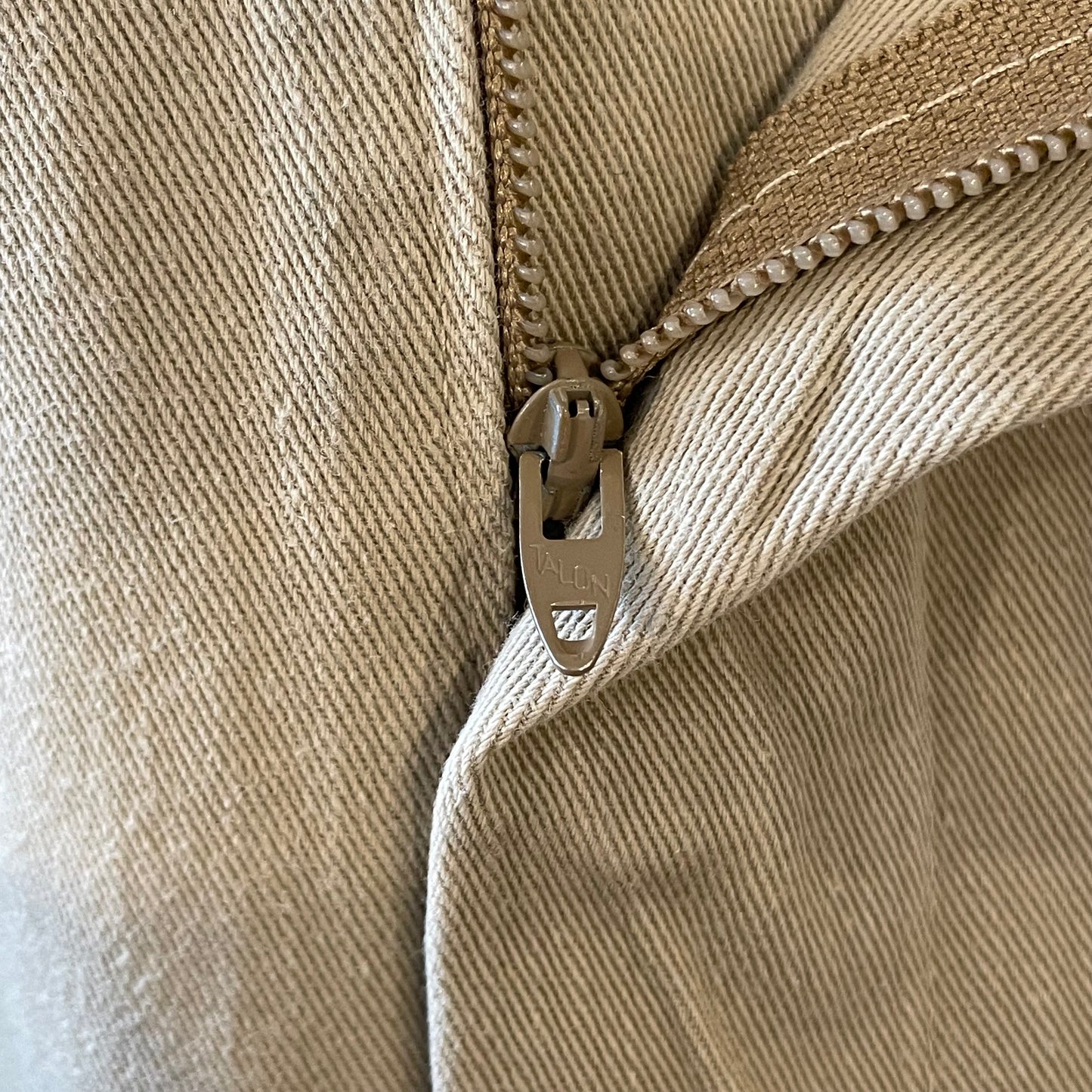 Pleated Chino Skirt Beige