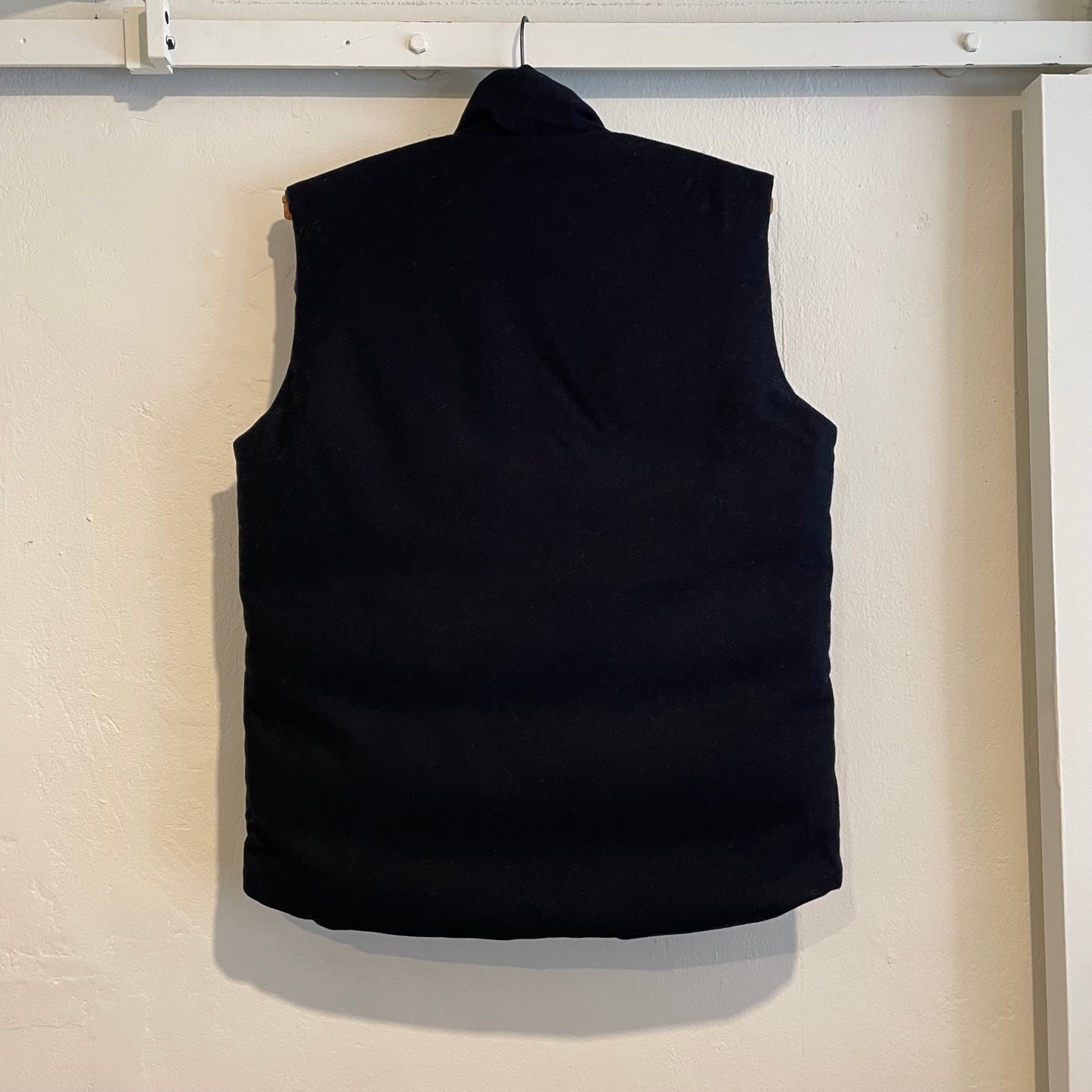 Snap-Front Puffer Vest Navy Reversible