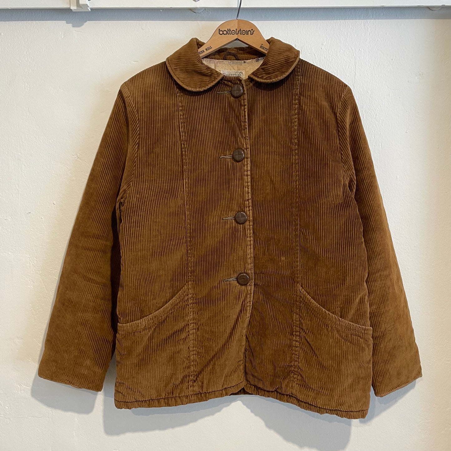 Quilted Liner Corduroy Coat Brown