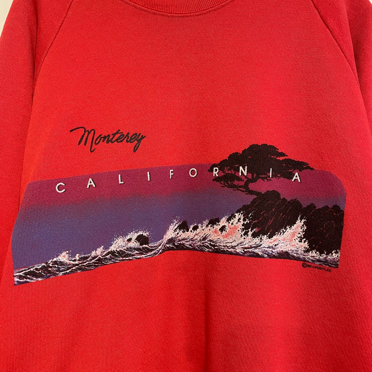 California Printed Sweatshirt Red