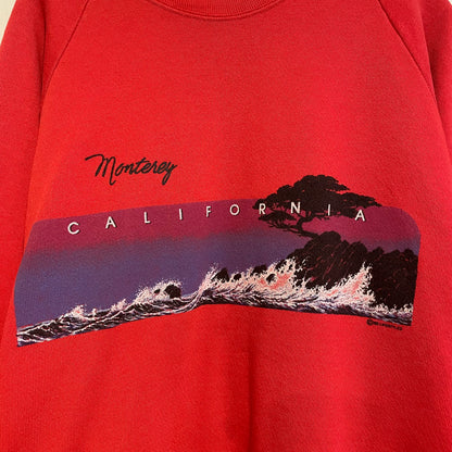 California Printed Sweatshirt Red