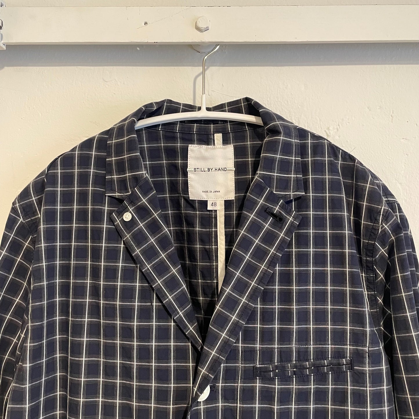 Navy Check Tailored Blazer