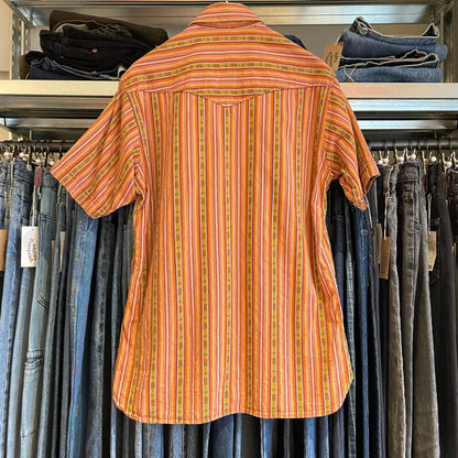 Striped Button-Down Turquoise Western Shirt