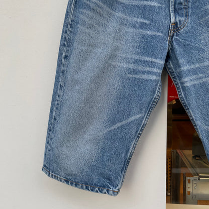 501 Faded Denim Shorts Blue