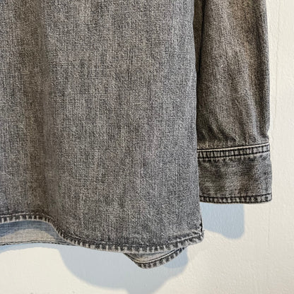 Talon Zip Denim Pullover Faded Blue