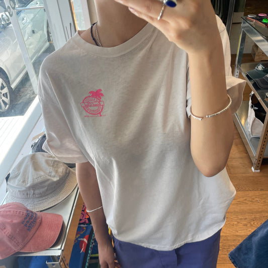 Pacific Beach Club Palm Graphic Tee White