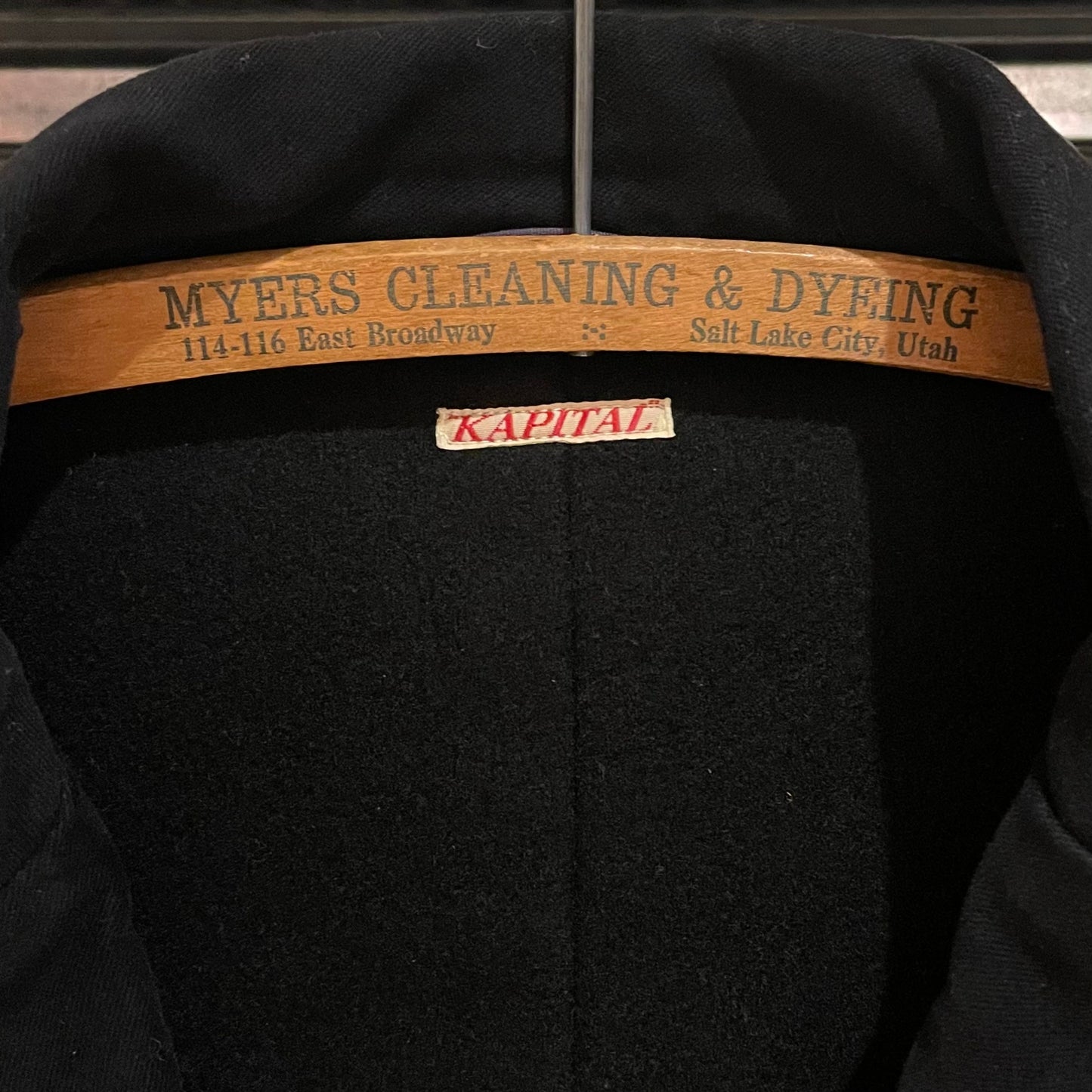 Melton Wool Tailored Jacket Black