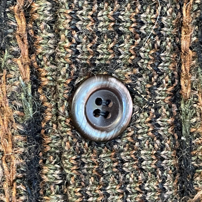 Multi colored Rib Knit Cardigan Khaki