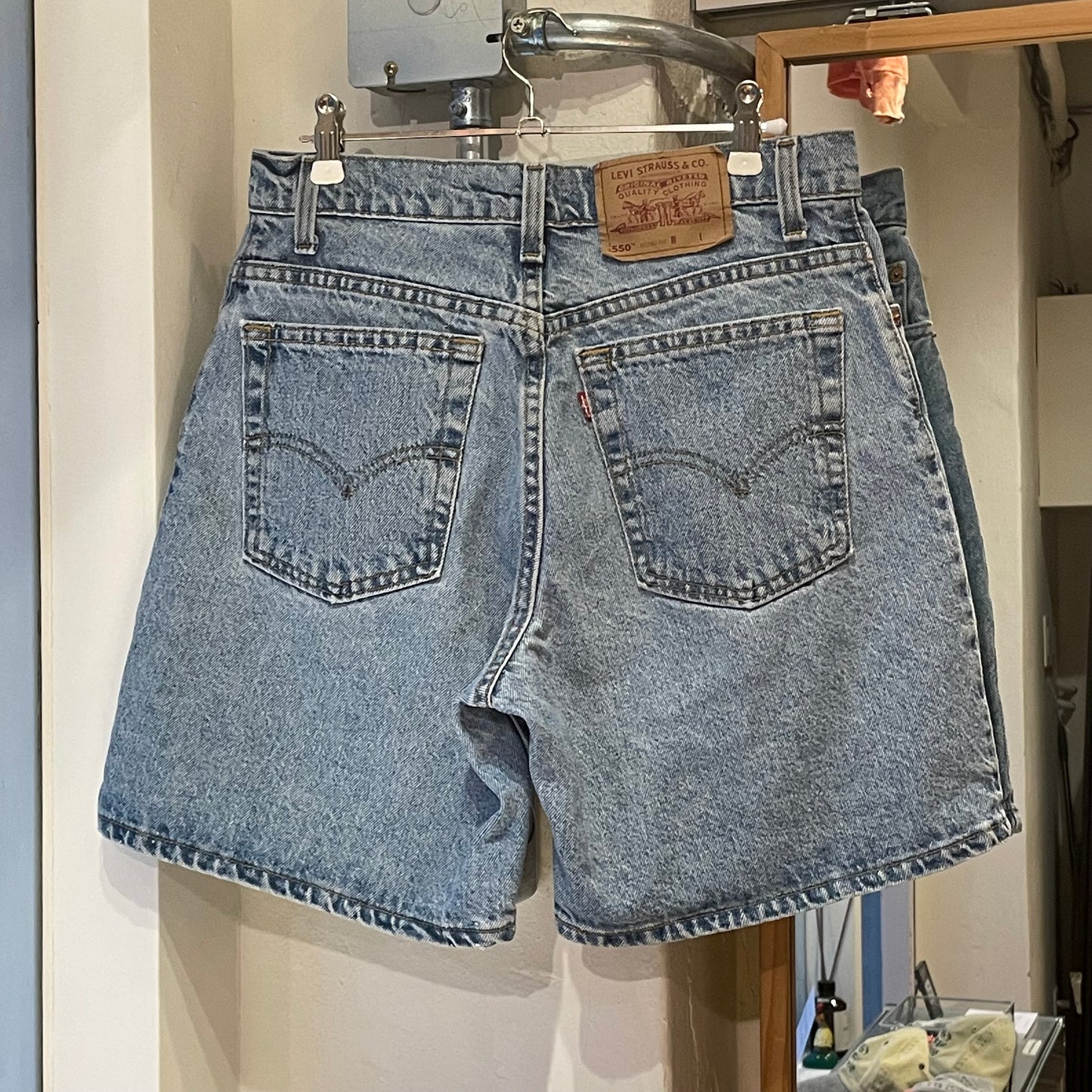 Cutoff Denim Shorts Blue