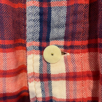 Classic Plaid Flannel Shirt Red Navy White