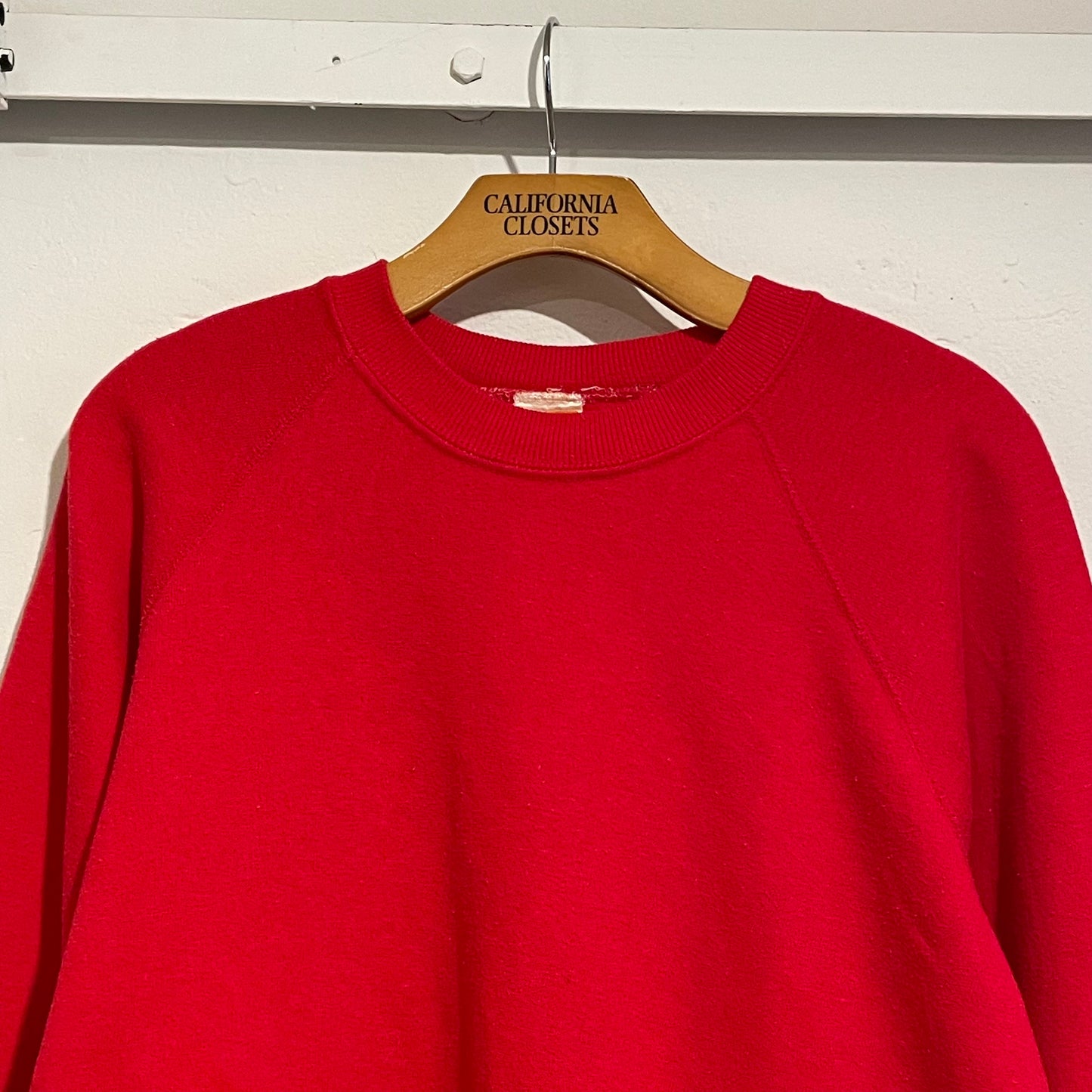 Creslan Acrylic & Cotton 50/50 Raglan Blanc Sweatshirt Red