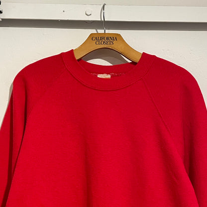 Creslan Acrylic & Cotton 50/50 Raglan Blanc Sweatshirt Red
