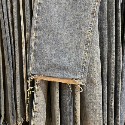 Ring Spun Jeans Mid Wash Blue Cut Off Ideal Zip