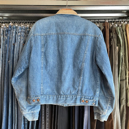 Lined Denim Work Jacket with Courduroy Collar