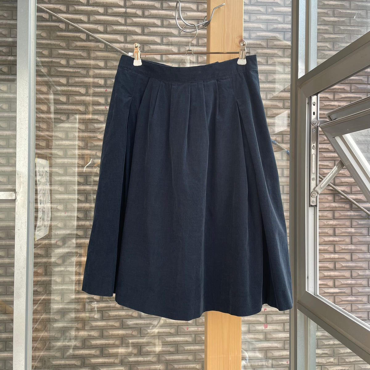 Corduroy Flare Skirt Navy