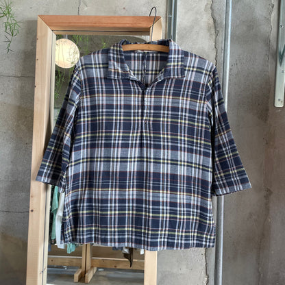 Check Shirt Three Quarter Sleeve