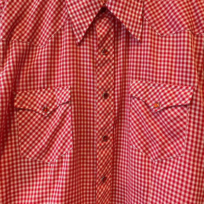 Long Tails Western Shirt Red Gingham
