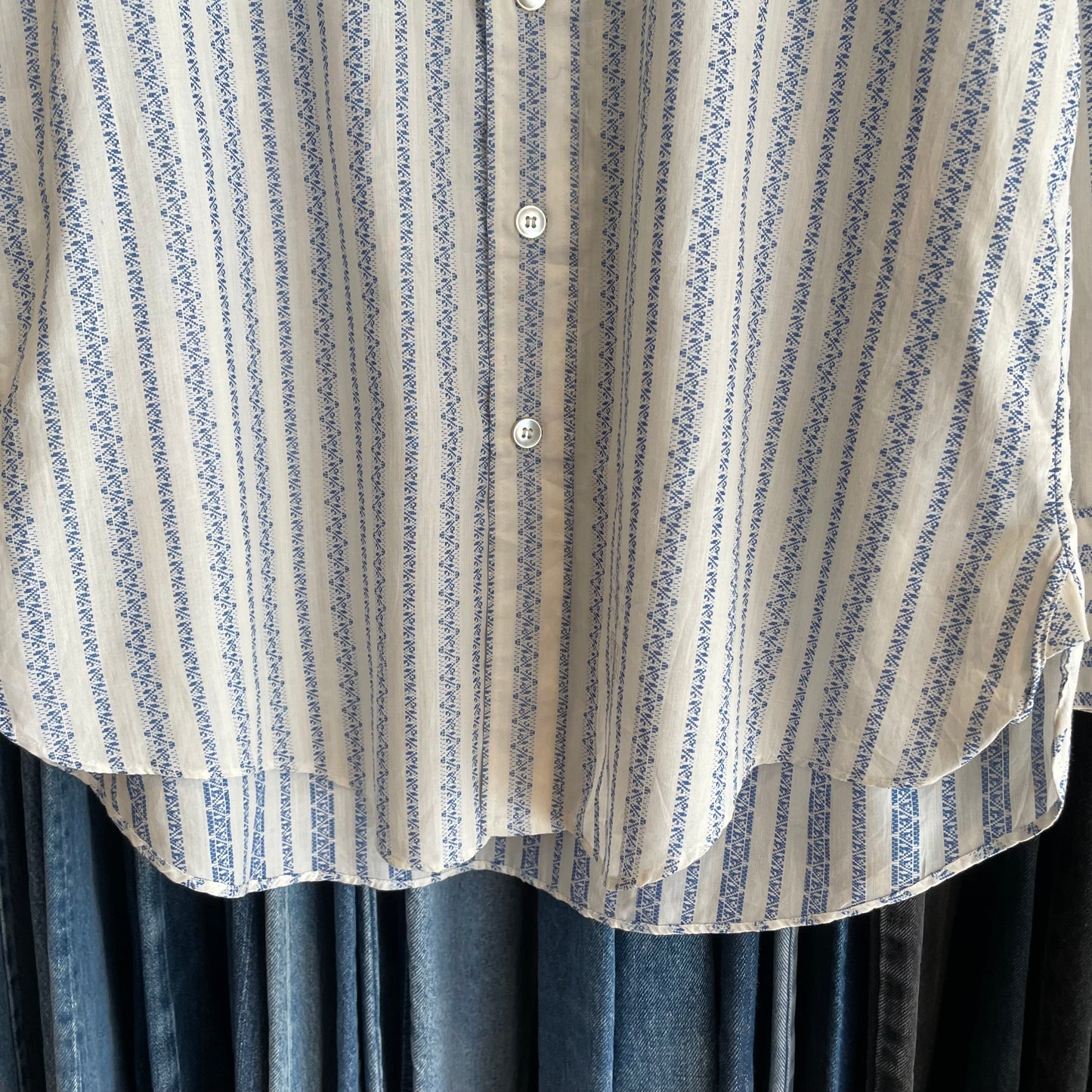 Striped Shirt White Blue