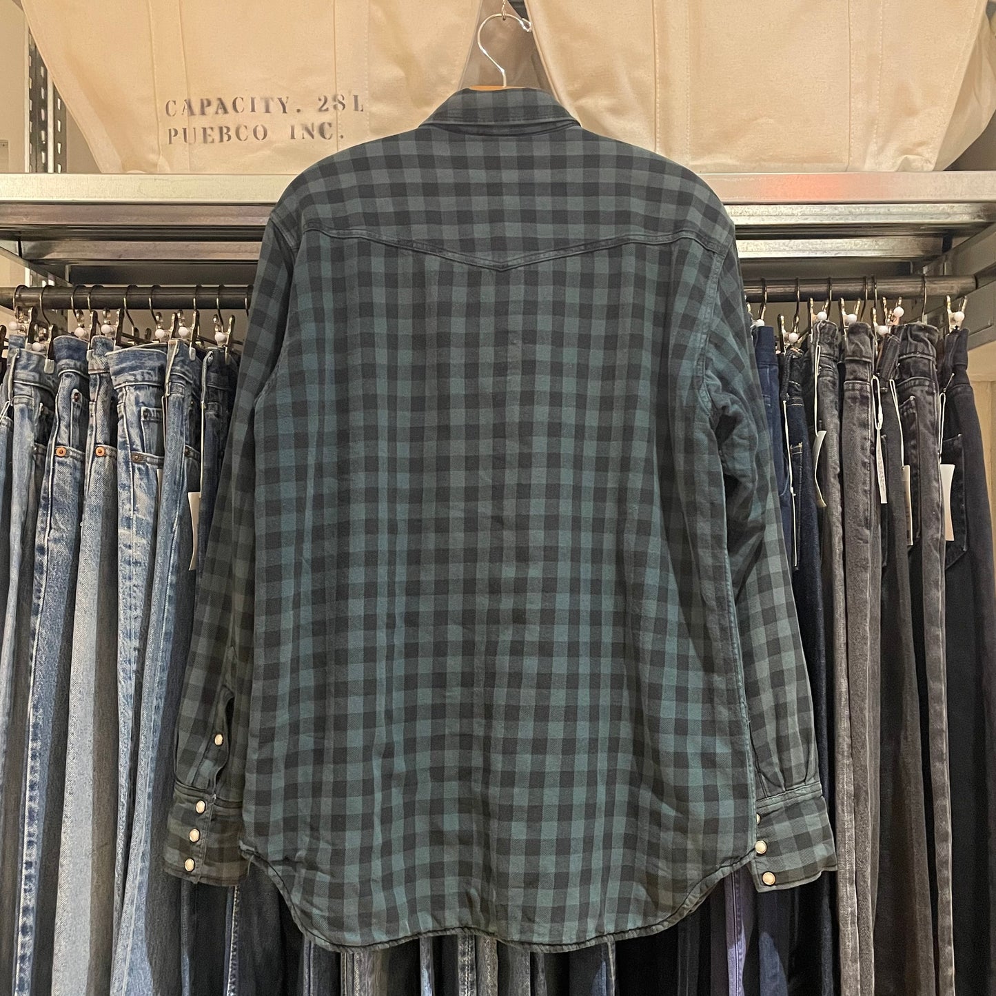 Sherpa-Lined Plaid Flannel Jacket