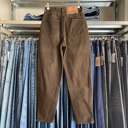 Brown Twill Pants Relaxed Fit
