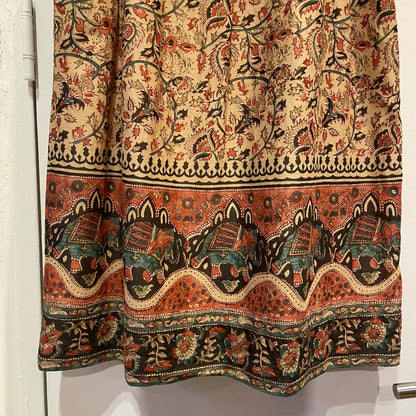 Ethnic Midi Skirt Brown