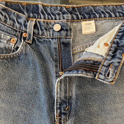 Paint-Stained 550 Relaxed Fit Jeans Blue